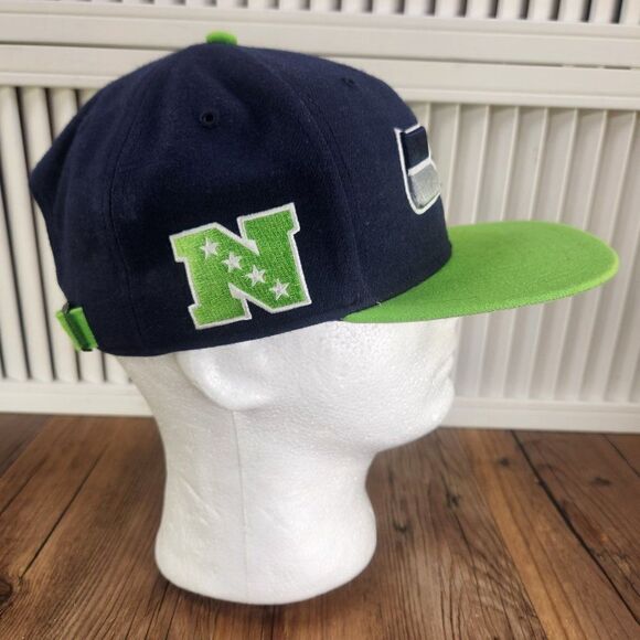 '47 Brand Seattle Seahawks NFL Blue Green Adult Adjustable Flat Bill NFC Hat Cap - Picture 4 of 7